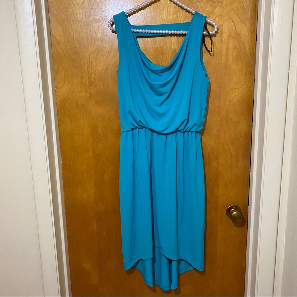Kenar | High Low Teal Dress